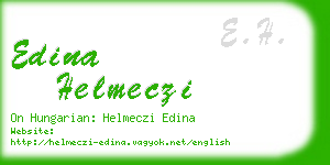 edina helmeczi business card